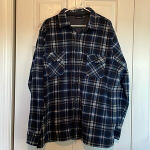Croft & Barrow shacket Blue plaid XL